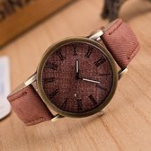 3-pack geweven multicolor lederen band horloges horloges canvas