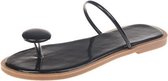 Flat Bottom Toe Set Foot Slippers voor Dames (Kleur: Zwart Maat: 37)