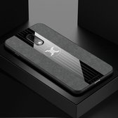 Voor OnePlus 6T XINLI Stitching Cloth Texture Schokbestendig TPU beschermhoes (grijs)