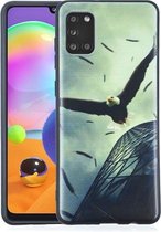 Voor Samsung Galaxy A31 Painted Pattern Soft TPU Case (Eagle)