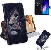 Voor Xiaomi Redmi Note 8 Schilderen Patroon Gekleurde Tekening Horizontale Flip Leren Case met Houder & Kaartsleuven & Portemonnee (Leeuw)