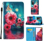 Voor Samsung Galaxy S30 Ultra Cross Textuur Schilderen Patroon Horizontale Flip Leren Case met Houder & Kaartsleuven & Portemonnee & Lanyard (Chrysanthemum)