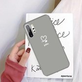 Voor Galaxy Note10 + Love Heart You Pattern Frosted TPU beschermhoes (grijs)