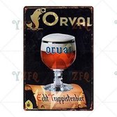 Retro Muur Decoratie uit Metaal Belgisch Bier 20x30cm DU-10147