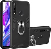 Voor Huawei Honor 9X / Enjoy 10 Plus 2 in 1 Armor Series PC + TPU beschermhoes met ringhouder (zwart)