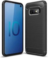 TPU-hoesje van koolstofvezel met geborstelde textuur voor de Galaxy S10e