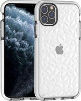 Voor iPhone 11 Pro schokbestendig Diamond Texture TPU beschermhoes (wit)
