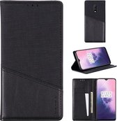 Voor OnePlus 7 MUXMA MX109 horizontale flip lederen tas met houder en kaartsleuf en portemonnee (zwart)