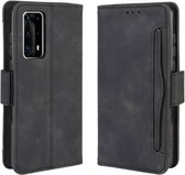 Voor Huawei P40 Pro + / P40 Pro Plus Wallet Style Skin Feel Kalfspatroon Leren Case, met aparte kaartsleuf (zwart)