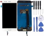 Lcd-scherm en Digitizer volledige vergadering met Home-knop voor Asus ZenFone 4 / ZE554KL (wit)