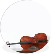 violoncelle sur table en bois Assiette en plastique cercle mural ⌀ 60 cm - impression photo sur cercle mural / cercle vivant (décoration murale)
