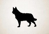 Silhouette hond - Lapponian Herder - Lapse Herder - M - 60x73cm - Zwart - wanddecoratie