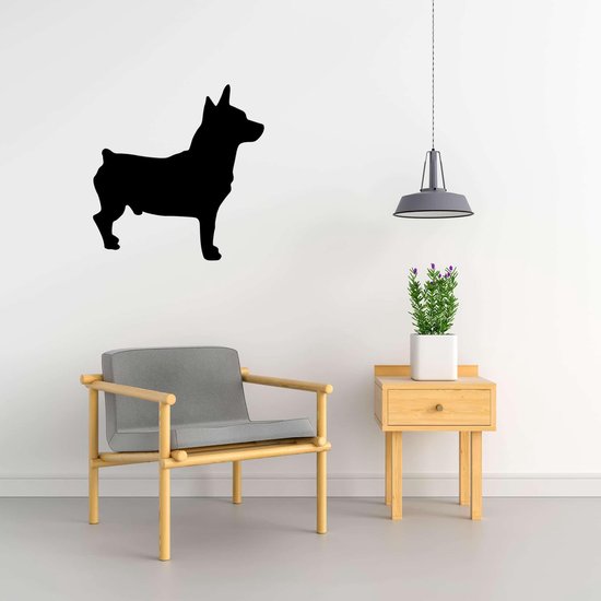 Silhouette chien - Teddy Roosevelt Terrier - XS - 26x25cm - Zwart - décoration murale