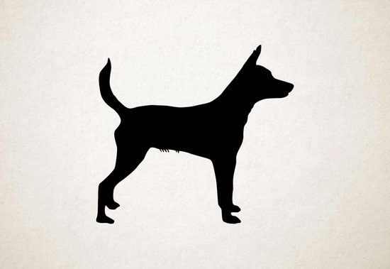 Silhouette hond - Toy Fox Terrier - L - 75x83cm - Zwart - wanddecoratie