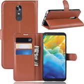 Litchi Texture horizontale flip lederen tas voor LG Stylo 5, met houder & kaartsleuven & portemonnee (bruin)