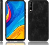 Voor Huawei Honor Play 3 schokbestendig naaien koe patroon huid PC + PU + TPU Case (zwart)