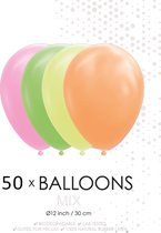 Wefiesta Ballonnen 30,5 Cm Latex Neonkleuren Mix 50 Stuks