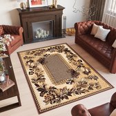 Tapiso Bali PP Vloerkleed Beige Perzisch Tapijt Gebloemd Maat- 140x200