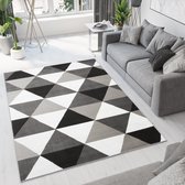 Tapiso Bali PP Vloerkleed Tapijt Grijs Modern Laagpolig Maat- 120x170