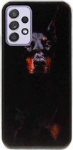 - ADEL Siliconen Back Cover Softcase Hoesje Geschikt voor Samsung Galaxy A72 - Dobermann Pinscher Hond