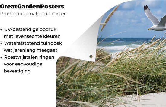 Décoration de jardin Plage - Vogel - Plantes - 60x40 cm - Poster jardin - Toile jardin - Poster extérieur