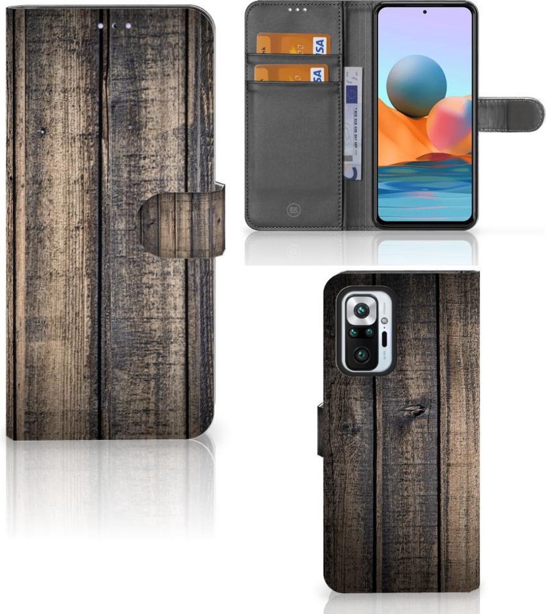 Xiaomi Redmi Note 10 Pro Book Style Case Steigerhout