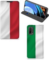 Smartphone Hoesje Xiaomi Poco M3 | Redmi 9T Leuk Bookcase Italiaanse Vlag