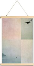 JUNIQE - Posterhanger Fly Away -20x30 /Blauw & Groen