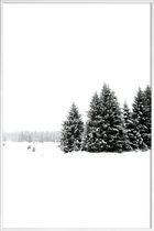 JUNIQE - Poster in kunststof lijst White White Winter 2/2 -60x90