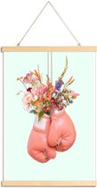 JUNIQE - Posterhanger Flower Power -40x60 /Kleurrijk