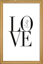 JUNIQE - Poster met houten lijst Endless Love -30x45 /Wit & Zwart
