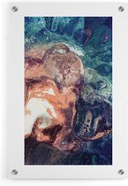 Walljar - Wild Water Coast - Muurdecoratie - Plexiglas schilderij