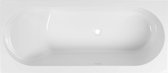 Ben Cenelio Design inbouwbad met ligzijde links 180x80cm glans wit acryl incl. afvoer wit