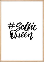 Poster Met Eiken Lijst - Selfie Queen Poster