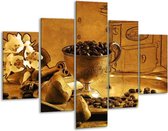 Peinture sur verre Café | Marron, jaune | 100x70cm 5Liège | Tirage photo sur verre |  F004652