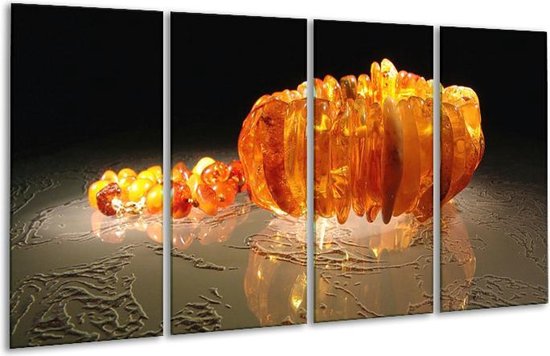 Peinture sur verre Macro | Orange, jaune, noir | 160x80cm 4 Liège | Tirage photo sur verre |  F000677