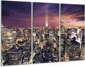 Bâtiment de peinture sur verre | Violet, gris, blanc | 120x80cm 3 Liège | Tirage photo sur verre | F002615