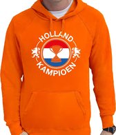 Oranje fan hoodie voor heren - Holland kampioen met beker - Holland / Nederland supporter - EK/ WK hooded sweater / outfit M
