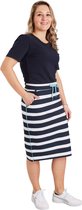 Dames rok terry strepen/aqua accenten | Maat XL