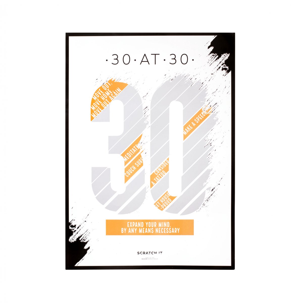 Thumbsup! Krasposter Uitdaging 30 Papier 50 X 70 Cm Wit/geel