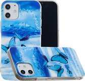 Voor iPhone 12 mini Luminous TPU zachte beschermhoes (vlinders)