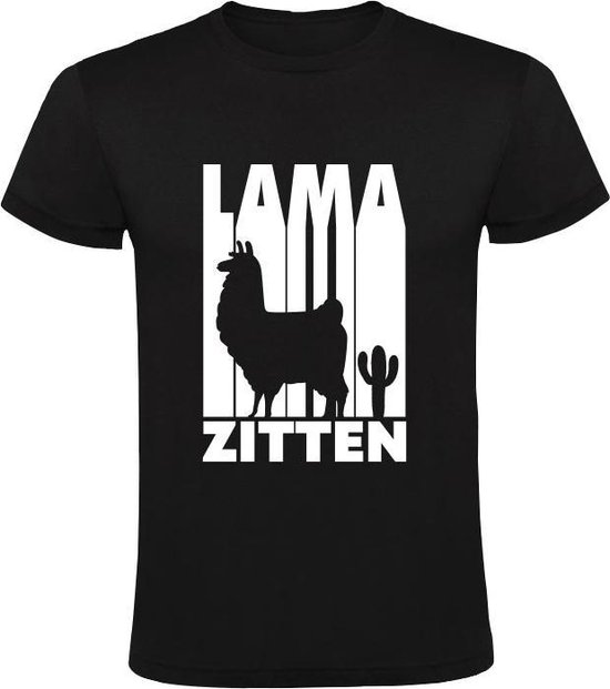 Maladroit Helm Aanvankelijk Lama Zitten Heren t-shirt | laat maar zitten | schijt aan | boeiend | Zwart  | bol.com