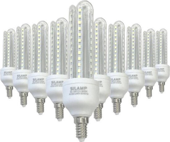 Winderig Onderdompeling Heerlijk E14 LED-lamp 12W Lynx 220V 360 ° spaarlamp (10 stuks) - Warm wit licht |  bol.com