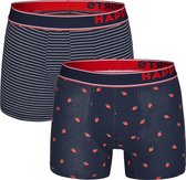 Happy Shorts 2-Pack Boxershorts Heren Aardbeien / Gestreept - Maat L