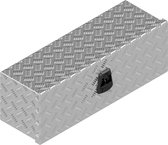 DE HAAN BOX OS - 764x267x250 mm - waterdichte en stofdichte aluminium traanplaat disselkist - voorzien van vlinderslot of t-sluiting