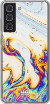 6F hoesje - geschikt voor Samsung Galaxy S21 FE -  Transparant TPU Case - Bubble Texture #ffffff