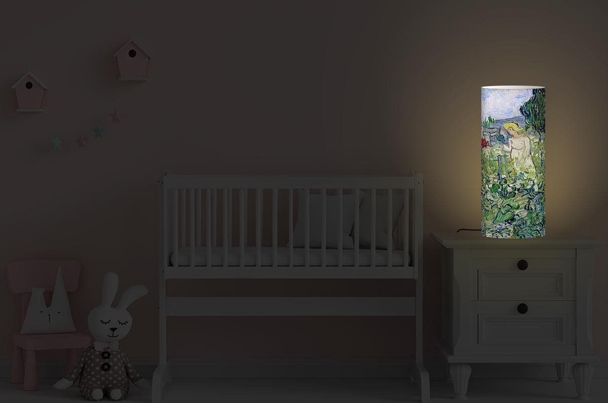 Lamp - Nachtlampje - Tafellamp slaapkamer - Marguerite Gachet in de tuin - Vincent van Gogh - 70 cm hoog - Ø29.6 cm - Inclusief LED lamp