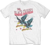 The Black Crowes Heren Tshirt -M- Flying Crowes Wit
