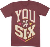 You Me At Six Heren Tshirt -L- Cube Rood