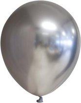 Zilveren ballonnen chroom 13cm | 100 stuks